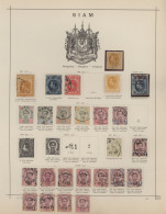 Thailand: 1883/1928, Used And Mint Collection On Schaubek Album Pages, Well Fill - Tailandia