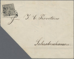 Bayern - Marken Und Briefe: 1849, 1 Kreuzer Grauschwarz, Platte 1, Auf Fünfeckig - Sonstige & Ohne Zuordnung