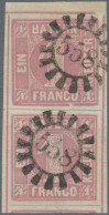 Bayern - Marken Und Briefe: 1850, 1 Kr. Rosa, Senkrechtes Paar Aus Der Rechten O - Autres & Non Classés