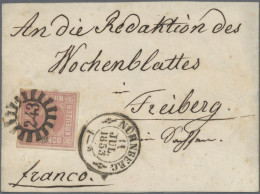 Bayern - Marken Und Briefe: 1850, 1 Kr. Hellrot, übergehend Entwertet Mit Geschl - Other & Unclassified