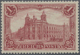 Deutsches Reich - Germania: 1900, 1 M. 'Reichspostamt' In Dunkelkarminrot, Ungeb - Unused Stamps