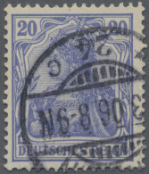 Deutsches Reich - Germania: 1902 Germania 20 Pf. In Den Farbnuancen Lebhaftlilau - Used Stamps