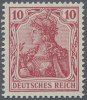 Deutsches Reich - Germania: 1905-13 Drei Postfrische Einzelmarken Germania 10 Pf - Ongebruikt