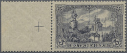 Deutsches Reich - Germania: 1918 Kriegsdruck 3 M. Schiefergrau Auf Papier Mit Wa - Unused Stamps