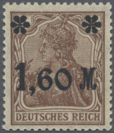 Deutsches Reich - Germania: 1921 Germania "1,60 M" Auf 5 (Pf) Dunkelbraun Mit St - Ungebraucht