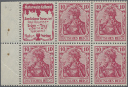 Deutsches Reich - Markenheftchenblätter: 1911 Heftchenblatt Mit Reklame "Naturwe - Markenheftchen
