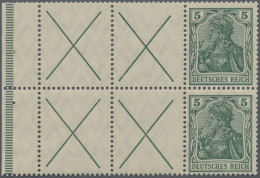 Deutsches Reich - Markenheftchenblätter: 1912 Heftchenblatt Mit Zwei Germania 5 - Postzegelboekjes