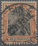 Deutsche Post In China: 1901 30 (Pf) Orange/schwarz Auf Mattgelblichorange Mit H - China (oficinas)