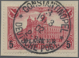 Deutsche Post In Der Türkei: 1900 5 PIA Auf 1 M. (dunkel)rot Mit Aufdruck In Typ - Turchia (uffici)