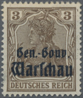 Deutsche Besetzung I. WK: Deutsche Post In Polen: 1916 - Druckprobe Der Reichsdr - Occupation 1914-18