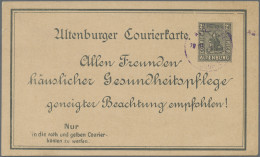 Deutsches Reich - Privatpost (Stadtpost): 1898, ALTENBURG/Courier, GA-Karte Auf - Postes Privées & Locales