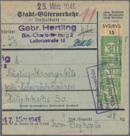 Deutsches Reich - Privatpost (Stadtpost): 1944, BERLIN/Stadt-Güter-Verkehr, 3x 3 - Private & Lokale Post