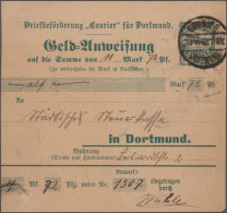 Deutsches Reich - Privatpost (Stadtpost): 1897, DORTMUND/Courier, Geld-Anweisung - Private & Local Mails