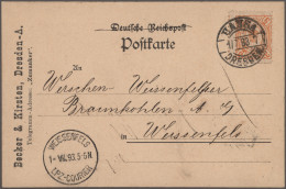 Deutsches Reich - Privatpost (Stadtpost): 1893, DRESDEN7Hansa, Auswärtiger Verke - Private & Local Mails