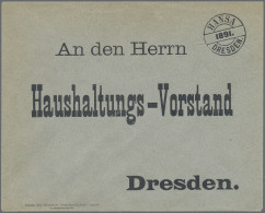 Deutsches Reich - Privatpost (Stadtpost): 1890/91, DRESDEN/Hansa, 4 Verschiedene - Postes Privées & Locales