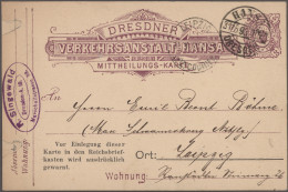 Deutsches Reich - Privatpost (Stadtpost): 1893, DRESDEN/Hansa, Auswärtiger Verke - Postes Privées & Locales