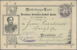 Deutsches Reich - Privatpost (Stadtpost): 1890/91, DRESDEN/Hansa, GA-Postkarten - Postes Privées & Locales