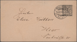 Deutsches Reich - Privatpost (Stadtpost): 1895, DÜSSELDORF/Kraus, GA-Umschlag 2 - Correos Privados & Locales