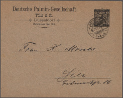 Deutsches Reich - Privatpost (Stadtpost): 1895, DÜSSELDORF/Kraus, 2 Verschiedene - Postes Privées & Locales
