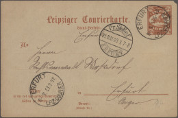 Deutsches Reich - Privatpost (Stadtpost): 1893, ERFURT, Auswärtiger Verkehr Des - Correos Privados & Locales