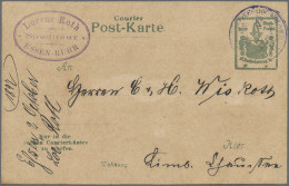 Deutsches Reich - Privatpost (Stadtpost): 1897, ESSEN/Courier, 2 Verschiedene GA - Postes Privées & Locales