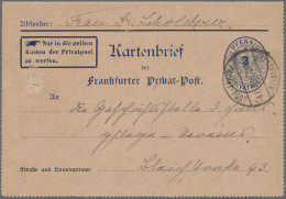 Deutsches Reich - Privatpost (Stadtpost): 1895, FRANKFURT/Privat-Brief-Verkehr, - Correos Privados & Locales