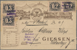 Deutsches Reich - Privatpost (Stadtpost): 1888, GIESSEN/Privat-Stadt-Post, Nachp - Correos Privados & Locales