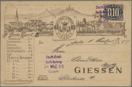 Deutsches Reich - Privatpost (Stadtpost): 1888, GIESSEN/Privat-Stadt-Post, Nachp - Postes Privées & Locales