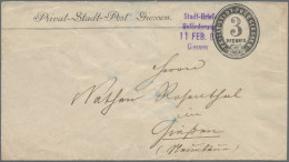 Deutsches Reich - Privatpost (Stadtpost): 1888, GIESSEN/Privat-Stadt-Post, GA-Um - Correos Privados & Locales