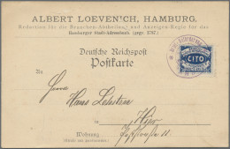 Deutsches Reich - Privatpost (Stadtpost): 1896, HAMBURG/Briefbeförderung Cito, M - Private & Lokale Post