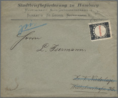 Deutsches Reich - Privatpost (Stadtpost): 1888, HAMBURG/HAMMONIA (I), Dienstmark - Private & Lokale Post