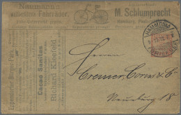 Deutsches Reich - Privatpost (Stadtpost): 1891, HAMBURG/Hammonia II, GA-Kartenbr - Private & Lokale Post