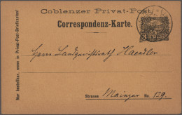 Deutsches Reich - Privatpost (Stadtpost): 1895/1896, KOBLENZ/Stadtbrief-Verkehr, - Correos Privados & Locales