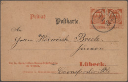 Deutsches Reich - Privatpost (Stadtpost): 1898, LÜBECK/Hansa, 2 GA-Karten Auf Pr - Private & Lokale Post