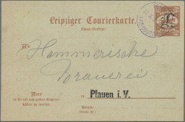 Deutsches Reich - Privatpost (Stadtpost): 1893, PLAUEN, Auswärtiger Verkehr Des - Privatpost