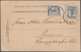 Deutsches Reich - Privatpost (Stadtpost): 1899,17.3., ROSTOCK, Courier, 2x 1 1/2 - Posta Privata & Locale