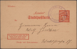 Deutsches Reich - Privatpost (Stadtpost): 1897, SPANDAU/Courier, 2 GA-Postkarten - Correos Privados & Locales