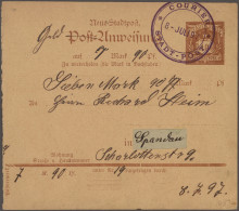 Deutsches Reich - Privatpost (Stadtpost): 1897, SPANDAU/Courier, Geldanweisungs- - Privatpost