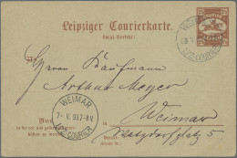 Deutsches Reich - Privatpost (Stadtpost): 1893, WEIMAR, Auswärtiger Verkehr Des - Postes Privées & Locales
