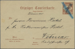 Deutsches Reich - Privatpost (Stadtpost): 1893, WEIMAR, Auswärtiger Verkehr Des - Private & Lokale Post