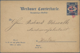Deutsches Reich - Privatpost (Stadtpost): 1895, WERDAU, LPZ.- Courier Nachfolgea - Privatpost