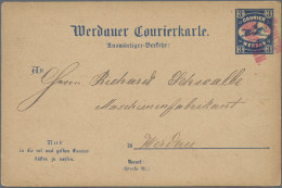 Deutsches Reich - Privatpost (Stadtpost): 1895, WERDAU, LPZ.- Courier Nachfolgea - Postes Privées & Locales