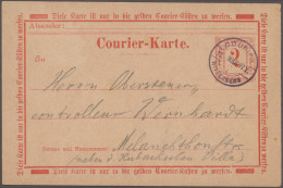 Deutsches Reich - Privatpost (Stadtpost): 1896, WITTENBERG/Courier, 3 Verschiede - Privatpost