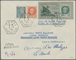 Dt. Besetzung II WK - Frankreich - St. Nazaire: 1945, 50 C Schwarzopalgrün Auf M - Bezetting 1938-45