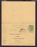 DDFF 565 -- AUDENARDE Entier Postal Armoiries DOUBLE Avec Réponse 1910 Vers GAND - Expéditeur Avocat Van Wetter - Cartoline 1871-1909