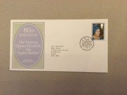 Grande-Bretagne  FDC 80 Th Birthday Majesty Queen Elizabeth 1980 - 1971-1980 Em. Décimales