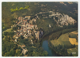 {90737} 46 Lot Saint Cirq Lapopie , Le Village Et La Vallée Du Lot Vus Du Ciel - Saint-Cirq-Lapopie