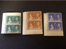 1937 CORONATION SET IN UNMOUNTED MINT PAIRS Very Fresh Condition - 1859-1963 Crown Colony