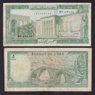 LIBANO 5 LIVRES 1978 PIK 62C BB - Libanon