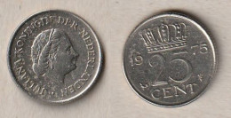 00261) Niederlande, 25 Cent 1975 - 1948-1980 : Juliana